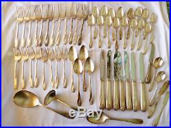 VTG 1950's 55pc 1847 Rogers Bros. Daffodil Eternally Yours Silverplate Flatware