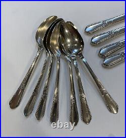 VTG 49 Piece Set 1941 Pendant Pattern Silverplate Flatware SL & GH Rogers Oneida