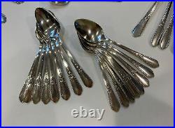 VTG 49 Piece Set 1941 Pendant Pattern Silverplate Flatware SL & GH Rogers Oneida