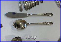 VTG 49 Piece Set 1941 Pendant Pattern Silverplate Flatware SL & GH Rogers Oneida