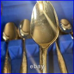 VTG 86 Piece Set FLORENTINE Gold Electroplate Plated Flatware Silverware Set EUC