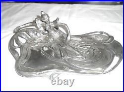 VTG Art Nouveau Dressing Tray Silver Plated Calling Card Tray Jewelry circa 1906