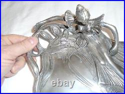 VTG Art Nouveau Dressing Tray Silver Plated Calling Card Tray Jewelry circa 1906