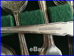 VTG Dubarry Pattern Sheffield England Silverplate Flatware 101 Pcs EPNS A1 Case