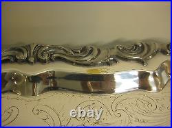 VTG F. B. Rogers #6377 Silverplate Toed Waiter Tray, 25 Including Handles x 14