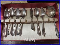 VTG GEORGIAN 1912 Community Oneida Set Silverplate 51 pieces with Storage Box