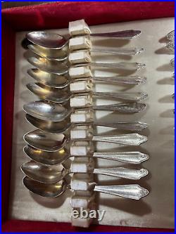 VTG GEORGIAN 1912 Community Oneida Set Silverplate 51 pieces with Storage Box