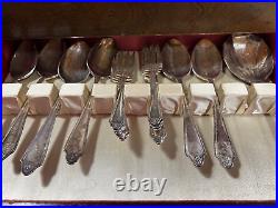 VTG GEORGIAN 1912 Community Oneida Set Silverplate 51 pieces with Storage Box