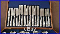VTG Kings Pattern Canteen of Silver Plate Cutlery by Smith Seymour 8 settings