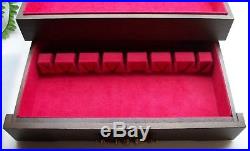 VTG McGraw Sterling Silverplate Flatware Wooden Wood Storage Chest Case Box 16+