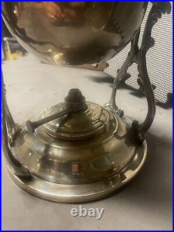 VTG Vintage FB Rogers Silver Plated Tilting Teapot With Stand & Burner Footed