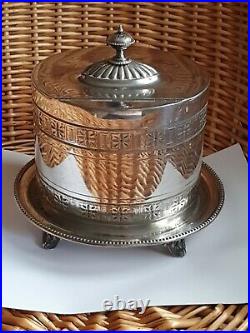 Victorian Silver Plated Pierced Biscuit Box By James Dixon & Sons EPBM