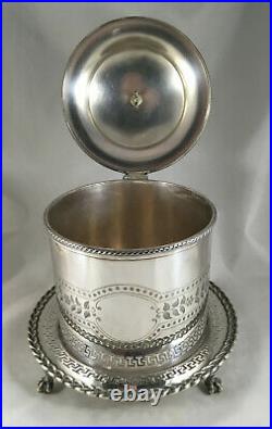 Victorian Silver Plated Pierced Biscuit Box By James Dixon & Sons FZX