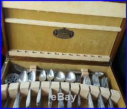 Vintage 102 PC NATIONAL SILVER CO. AA and AA+ NARCISSUS SILVERPLATE FLATWARE Set