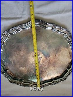 Vintage 1795 REED & BARTON 25 Winthrop Silver Plated Tray Platter 29,5×21×3/8