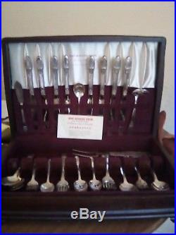 Vintage 1847 Rodgers First Love Silver plated Complete Silverware set Circa 1847