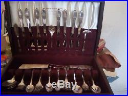 Vintage 1847 Rodgers First Love Silver plated Complete Silverware set Circa 1847
