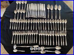 Vintage 1847 Roger Bros IS Silverplate Eternally Yours Service for 12 (75)