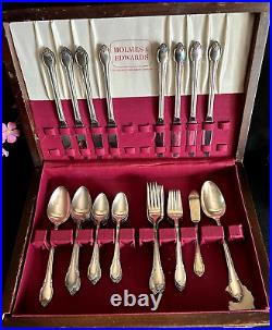 Vintage 1847 Roger & Sons Remembrance IS Silver plate Flatware in Box (51 pcs)