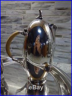 Vintage 1847 Rogers Bros Coffee/Tea Pot, Creamer & Sugar, Silverplate Set