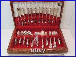 Vintage 1847 Rogers Bros Is Silver Plate Silverware First Love Set 66 Piece