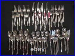 Vintage 1847 Rogers Bros Leilani Silver-plated Silverware 47 Pieces Set for 8