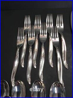 Vintage 1847 Rogers Bros Leilani Silver-plated Silverware 47 Pieces Set for 8