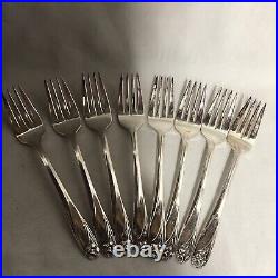 Vintage 1847 Rogers Bros Silver-Plate Daffodil Pattern Silverware 49 Pieces Box