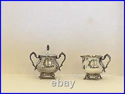 Vintage 1847 Rogers Bros Silver Plate Tea Coffee Set 4 Pieces With Oneida Tray