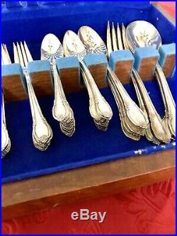 Vintage 1847 Rogers Bros Silver Plated Silverware Flatware Antique Boxed Set