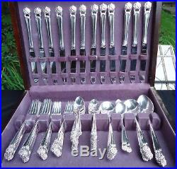 Vintage 1847 Rogers Bros Silverplate Flatware Eternally Yours 81 pcs set for 12