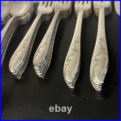 Vintage 1847 Rogers Bros Springtime Silverware 50 Piece Mixed Lot Silver Plate