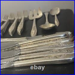 Vintage 1847 Rogers Bros Springtime Silverware 50 Piece Mixed Lot Silver Plate