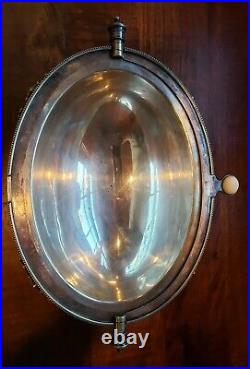 Vintage 1881-V mark ELKINGTON Silver Plate Domed Roll Top Buffet Server -Rare