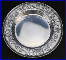 Vintage 1920s William B Kerr Sterling Silver 925 Etched Childs Plate Bowl NR RPD