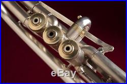Vintage 1925 Conn 80A Cornet Two Tone Gold and Silver Plate with Gold Bell MINTY