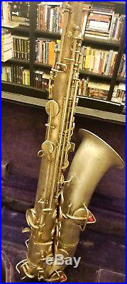 Vintage 1926 Conn Silver Plate Gold Bell Tenor Saxophone Original Case