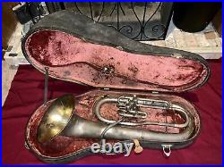 Vintage 1940's H. N. White King Silver Plated Baritone/Euphonium