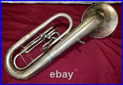 Vintage 1940's H. N. White King Silver Plated Baritone/Euphonium