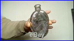 Vintage 1940's Towle Silver Plated Highly Decoratyed Fish Hip Flask Nm