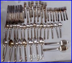 Vintage 1941 Wm Rogers Extra Plate Overlaid TRIUMPH Flatware Set of 56 pieces