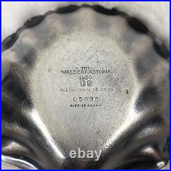 Vintage 1950 Waldorf Astoria Silver Plated Shell Tray International Silver Co