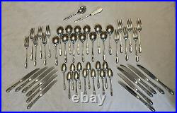 Vintage 1950's COMMUNITY by Oneida White Orchid Silver-plated Flatware Set