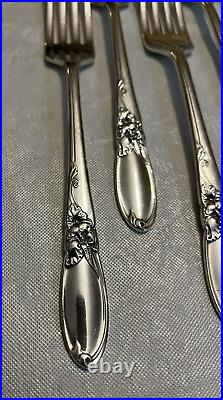Vintage 1950's COMMUNITY by Oneida White Orchid Silver-plated Flatware Set
