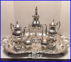 Vintage 1950s F. B. ROGERS SILVER CO 6 Pc Tea and Coffee Service Silver-plate