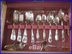 Vintage 1955 Community 85 Silver-Plate Silverware White Orchid by Oneida