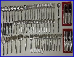 Vintage 1955 South Seas Oneida Community Silver Plate 76 Piece Set