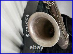 Vintage 1957 Conn 12M Baritone Silver Plated Saxophone