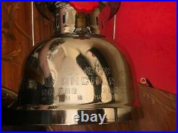 Vintage 1970s Anchor Kerosene Silver Plated Metal Hanging Lamp