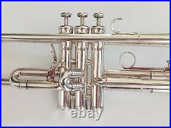 Vintage 1971 King Silver Flair Professional Plated Trumpet with Original Case